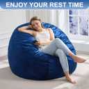 Hobestluk 3FT Bean Bag Chair Giant Bean Bag Chairs for Adults Large Bean Chairs with Removable Cover, Beanbag Chair with Filler, Adult Bean Bag Chairs for Living Room, Bedroom