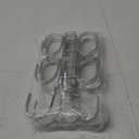 2 Pack Purse Organizer for Closet, Bag Organizers with 20 Big Hooks, 360 Degree Rotation Purse Hanger for Display, Collapsible Space Saving Hangers Rack for Handbag, Belt, Scarve, Tie, White (Silver)