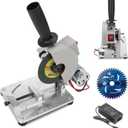 4 Inch Chop Saw, 9000r/Min 110V Cut-Off Mini Miter Saw, 0-45 Adjustable Micro Cutting Polishing Machine for Soft Metal, Iron Sheet, Wood, Aluminum Alloy