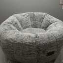 Hobestluk Large Beanbag Chairs for Adults Donut-Shaped Plush Sofa Couch M