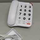 Elderly Phones for Seniors, HePesTer P-46 Amplified Corded Phone for Hearing Impaired Extra Large Button Phone with Loud Speakerphone for Elderly Home Landline Phones Visually Impaired Telephone