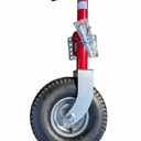 Swivel Trailer Tongue Jack, 2000 lbs Capacity, 13.38in Heavy-Duty Wheel, Bolt-On Swivel Mount, Foldable Trailer Jack for Boat, RV, Camper - Red