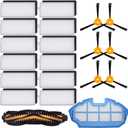 neutop Replacement Parts Compatible for Ecovacs Deebot N79S N79 DN622 DN622.11 DN622.31 N79W N79se and Deebot 500 DC3G Robot Vacuum with 1 Roller Brush 12 Filter Sets 6 Side Brushes 1 Mesh Filter