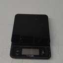 Taylor Glass Top Food Scale with Touch Controls, 11 lb Capacity, Sleek Black Design for Precision Food Measurement in Grams and Ounces