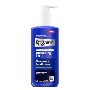 1. Rogaine Men's Thickening 2 in 1 Shampoo + Conditioner. 2. Paul Mitchell Platinum Blonde Violet Shampoo. 3. Pantene Miracle Rescue Hair Mask.