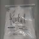 KOUFALL Short Sheer Curtains 36 Inch Length for Kitchen Rod Pocket 2 Panels Linen Look Textured Cafe Curtain Semi Sheer Tier Curtains for Small Window Bathroom Farmhouse 30x36 inches Long White