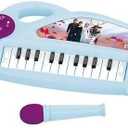 Lexibook, Frozen, Electronic Piano for Children with Light Effects, Microphone, Drums, Built-in Speaker, Demo Tunes, DJ Player, Purple/Blue, K704FZ, Medium