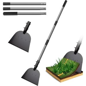 Walensee Flat Shovel, Floor Scraper, 54 inch Garden Scraper for Walkway, Weed Remove Tool for Lawn Edging, Cleaning Scraper for Road Outdoor, Driveway Weeding Tool Ice Scraper & Ice Removal Tool