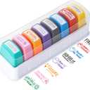 8Pcs Spanish Teacher Grading Stamp Self Inking Stamp Motivation Encouraging Classroom Stamp for Education Homework Prize Reward Stationery Supplies