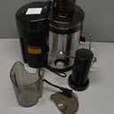 Qcen Juicer Machine, 800W Centrifugal Juicer Extractor with Wide Mouth 3 Feed Chute for Fruit Vegetable, Easy to Clean, Stainless Steel, BPA-free (Black)