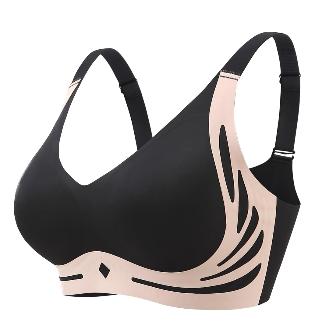Womens Wireless Bras Comfortable No Underwire Bralettes Full Coverage Everyday Bras, Size 3 XL