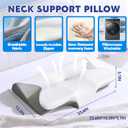 Neckhaven Pillow Snoring for Sleeping Ergonomic Sleep Apnea Pillow with Memory Foam Cervical Neck Pillow for Pain Relief with Pillowcase (Gray)