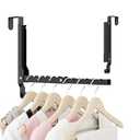 BAKON Over The Door Hangers, Over Door Hooks for Hanging, Small Space Dual Folding Portable Over Door Clothes Hanger for Clothes, Hats, Bags and Towels. 