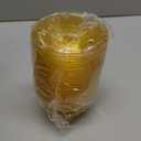 Yungyan 200 Pack Disposable Clear Plastic Bowls for Christmas Party 6oz Hard Plastic Salsa Dessert Ice Cream Candy Fruit Small Glitter Bowls for Wedding Baby Shower Birthday Supplies(Gold)