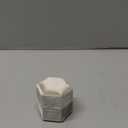 Etercycle Velvet Jewelry Ring Box, Hexagon Premium Gorgeous Vintage Double Ring Gift Box with Detachable Lid for Proposal Engagement Wedding Ceremony(Beige)