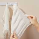 JOYMOOP Cleaning Cloths, Reusable Multi-Purpose Cleaning Rags, Highly Absorbent Kitchen Dish Towels, Quick Drying, Counters & Washing Dishes,11" x11" - 2pcs (Main White + Rainbow Stitch)