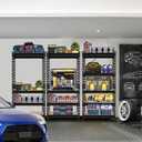 5 Tier Heavy Duty Garage Storage Shelving: Adjustable Metal Utility Shelving Rack for Basement, Pantry, Closet, Garage Storage Organization - 2,000lb Capacity (59"x28"x12")