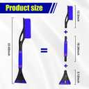 Dickno 24 Inch Car Snow Scraper and Brush, Detachable Scratch Free Ice Scraper with Ergonomic Foam Grip, Universal Winter Snow Removal Tool for Car Windshield Window (Blue)