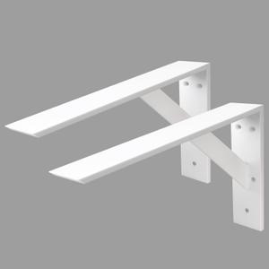 Countertop Support Bracket 18 Inch Heavy Duty Shelf Bracket 2 Pack 3/8" Thick White 18"x10"x2.5" for Granite Quartz Wood Laminate Countertops