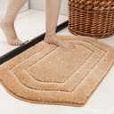 COSY HOMEER Extra Thick Bath Linen Set Rugs for Bathroom - Anti-Slip Bath Mats Soft Plush Yarn Shaggy 100% Strong Polyester Living Room Bedroom Mat Floor Water Absorbent(Beige,24x36 - Inches)