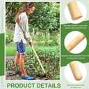 Lasnten 2 Pcs Solid Wood Replacement Handle for Round Eye Hoe 54 Inches/ 137 cm Grub Hoe Handle for Garden Shovel Tool Digging Spading Fork Rake Gardening Weeding, natural