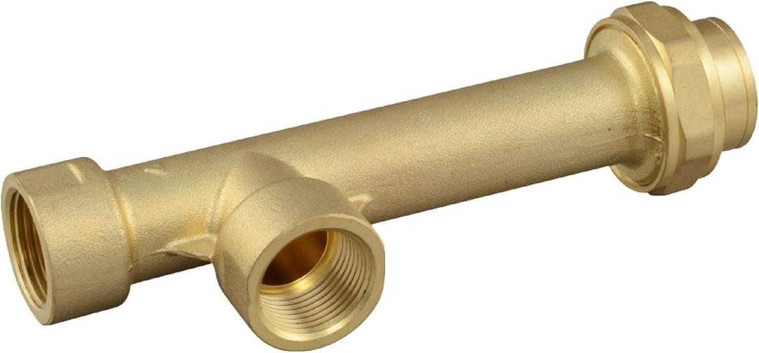 Eastman 3/4 Inch Brass Swivel Expansion Tank Tee, Fits 2-10 Gallon Tanks, 26090Z (Brass)