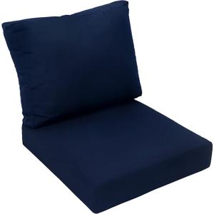 Eddie Bauer Home Deep Seating Outdoor Lounge Cushion, Knife Edge, 24" X 26" X 5", Canvas Navy