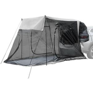 UXCELL SUV Tent - 1-4 Person Tailgate Tent, Universal Fit, Most SUVs & Cars, Khaki, PU4000mm Waterproof