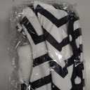 Realspring 4 Pcs Christmas Stockings Black and White Christmas Stockings with Plush Cuff Classic Fireplace Hanging Ornament Family Holiday Party Decoration(Stripes and Dots)