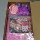 76 Pcs Doll & Convertible Car Playset,Included 11.5 In Dol-l,Car,Princess Dresses,Fashion Dresses,Casual Clothing,Swimsuits,Bags,Shoes,Doll Playset,Doll Dress up Toys for Girls Kids Toddlers Gifts