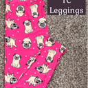 LulaRoe Leggings, Size TC, Print Pink Pug, 2 Pack