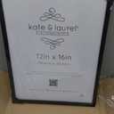 Kate and Laurel Modern Muted Cottage Floral Abstract Framed Wall Art by The Creative Bunch Studio, 12x16 Black, Cute Flower Art for Wall