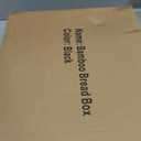 Bread Box for Kitchen Countertop, Double Layer Bamboo Bread Storage Container for Homemade Bread, Roll Top Bread Box with 3 Adjustable Height for Kitchen Counter, Black Breadbox Organizer