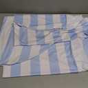 FiVan Arch Covers Stretchy Blue Stripes Backdrop for Birthday Baby Shower Party Decoration 4x7ft Baptism Background Props (NO-412)