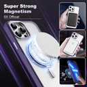 Designed for iPhone 14 Plus Case with Magnetic Invisible Stand[Military Drop Protection][Compatible with MagSafe][Great Grip Feeling] Shockproof Heavy Duty Clear Case for iPhone 14 Plus 6.7 ",Purple