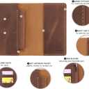 Leather Notebook Cover for Field Notes, Handmade Journal Cover for Moleskine Cahier Journal, Leather Cover with Pen Holder fits 3.5" x 5.5" Pocket Notebook - Brown