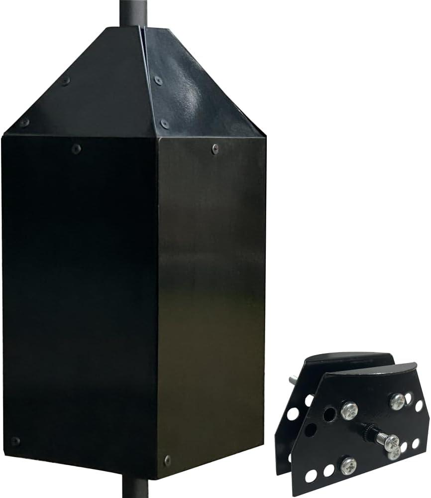 Metal Squirrel Baffle,Squirrel Baffle for Bird Feeders Without Removing Bird Feeder Poles or Shepherd's Hooks,16-Inch Black.