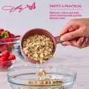 2 x Dolly Parton Blush Nesting Measuring Cups with Butterfly Accents, Perfect Baking Gift, Easy-Read Markings, Set of 4, 1/4, 1/3, 1/2 and 1 Cup Sizes