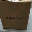 Large White Ceramic Vase - 9.8 Inch Rustic Farmhouse Vase for Home Decor, Minimalist Tall Vases for Living Room, Table, Bathroom, Holiday & Weddings (Sandstone White)