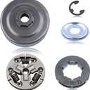 Adefol 3/8"-7T Sprocket Clutch Drum Kit for Echo CS-352 CS-310 305S 340S Chainsaw, CS-310 Clutch Drum Assy Kit with Rim Sprocket Washer E-Clip Replacement Parts # 99944400395