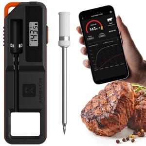Smart Meat Thermometer Digital Instant Read Wireless Cooking Thermometer for BBQ Grill Air Fryer, Gifts for Men, Kitchen Essentials Gadgets Grilling Accessories, Stocking Stuffers Food Thermometers