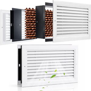 14" x 8" Room to Room Air Transfer Fan Vent Kit, 5 Pcs Return Air Pathway Wall to Wall Vent for Sidewalls, Limit Sound and Light Transfer