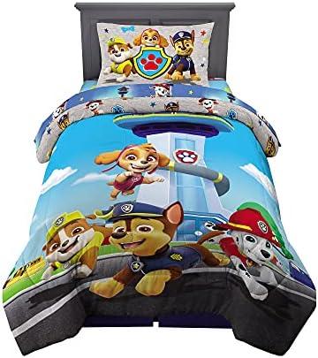 Franco Kids Bedding Super Soft Comforter and Sheet Set, 4 Piece Twin Size, Paw Patrol 