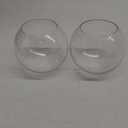 PATIKIL 6 Inch Seeded Clear Glass Globe Shades Replacement, 2pcs Handmade Glass Lamp Shade Lampshade Light Fixture with 1-5/8" Fitter for Chandelier Pendant Light Wall Sconces