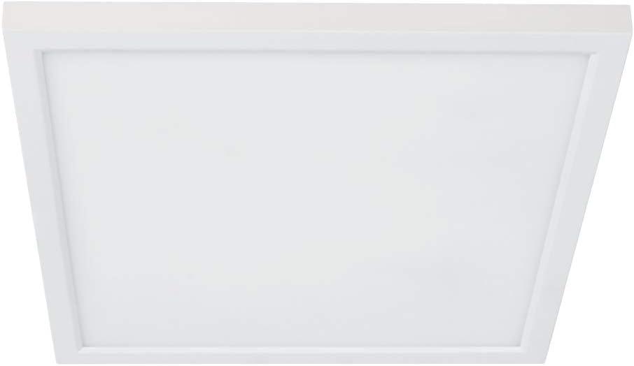 Feit Electric 74204/CA Dimmable Integrated LED Square Flat Panel, Edge-Lit, Color Selectable 3 in 1 Recessed Ceiling Flush Mount Light, 4" x 4" Fixture, Soft, Bright White, Daylight