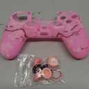 RALAN Pink Controller Skins for PS4, Silicone Controller Cover Skin Protector Compatible with PS4 Slim/PS4 Pro Controller (Pink Pro Thumb Grip x 6,Skull Cap Grip x 2)(Camouflage Pink+White Pink
