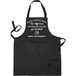 Retirement Gifts for Women Men Aprons with Pockets,Happy Retirement Apron,Best Retirement Gifts