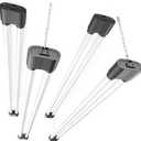 Ensenior 4 Pack Linkable LED Utility Shop Light, 4 FT, 4400 High Lumens, 36W Equivalent 280W, 5000K Daylight, 48 Inch Shop Light for Garage, Surface or Hanging Mount, Black, ETL Certified