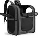 Apollo Walker Pet Carrier Backpack for Large/Small Cats and Dogs, Puppies, Safety Features and Cushion Back Support | for Travel, Hiking, Outdoor Use (Gray)