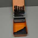 29Pcs Cobalt Drill Bit Set, 135 Degree Tip High Speed Steel with Black and Gold Finish, Stainless Steel, Plastic, and Wood with Metal Indexed Storage Case 1/16"-1/2"